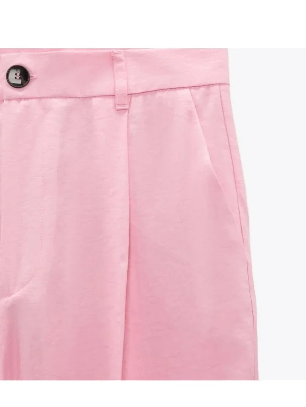 Zara Wide Legs Pants Pink Size XS